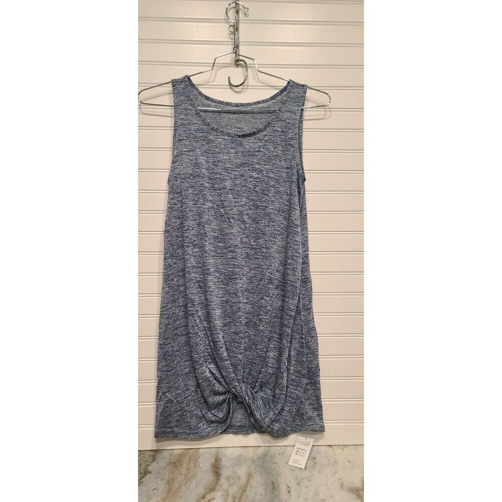 Cupshe Navy/Gray Heathered Sleeveless Front Twist Cover-Up Size XS NWT